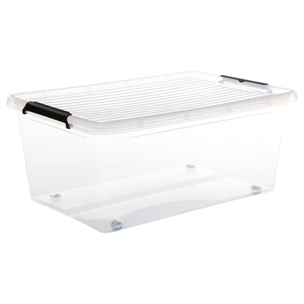 5five - boîte en plastique transparente 40l clip n' box
