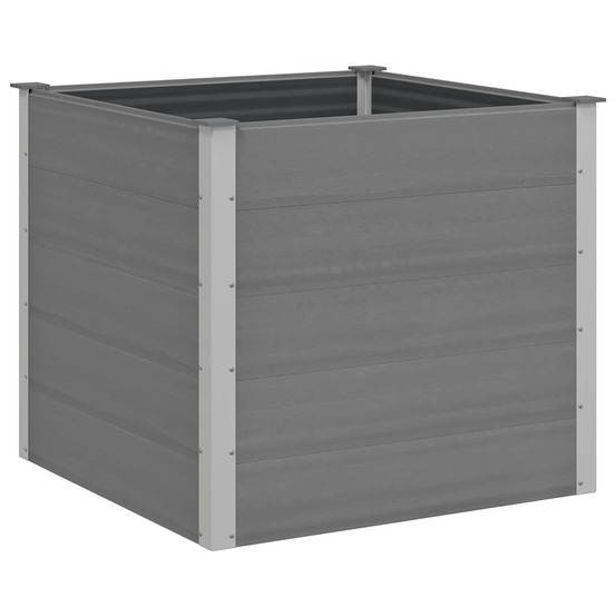 Lit surélevé de jardin wpc 100x100x91 cm gris