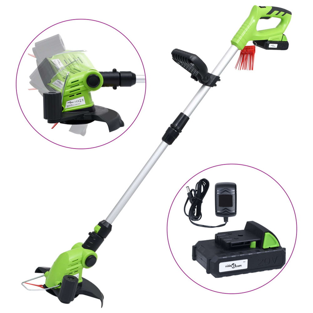 Coupe-herbe sans fil avec bloc-piles 20v 1500 mah li-ion