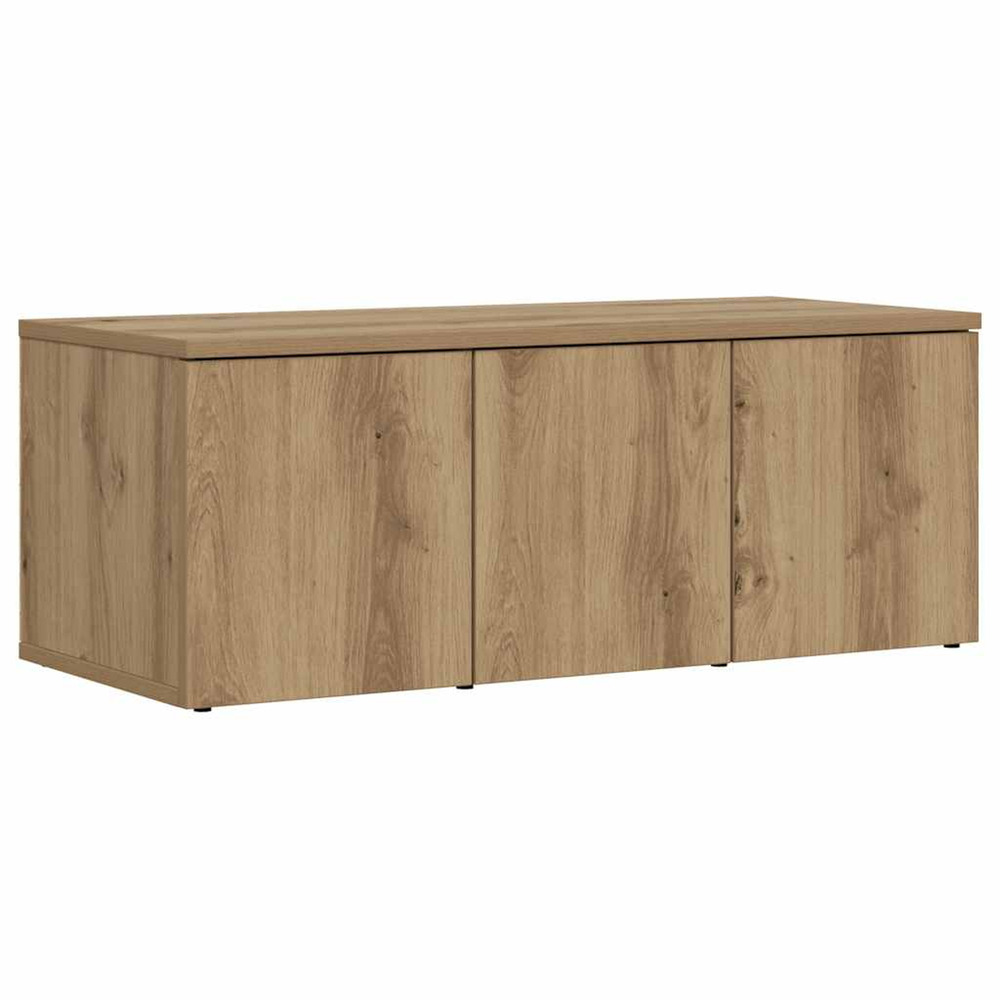 Meuble tv chêne artisanal 80x34x30 cm bois d'ingénierie