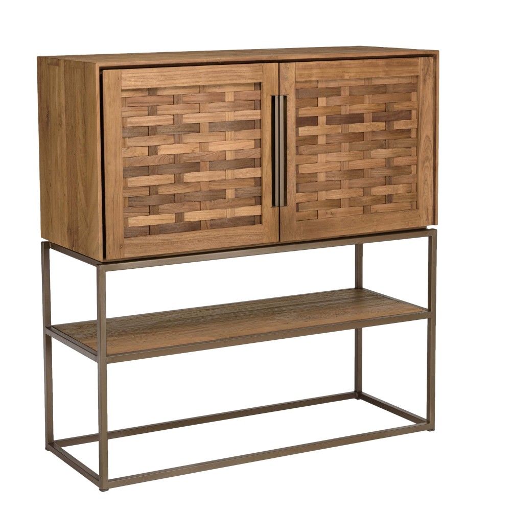 Buffet en bois de teck recyclé 2 portes
