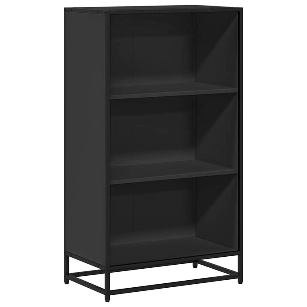 Bibliothèque noir 60x35x107,5 cm bois d'ingénierie