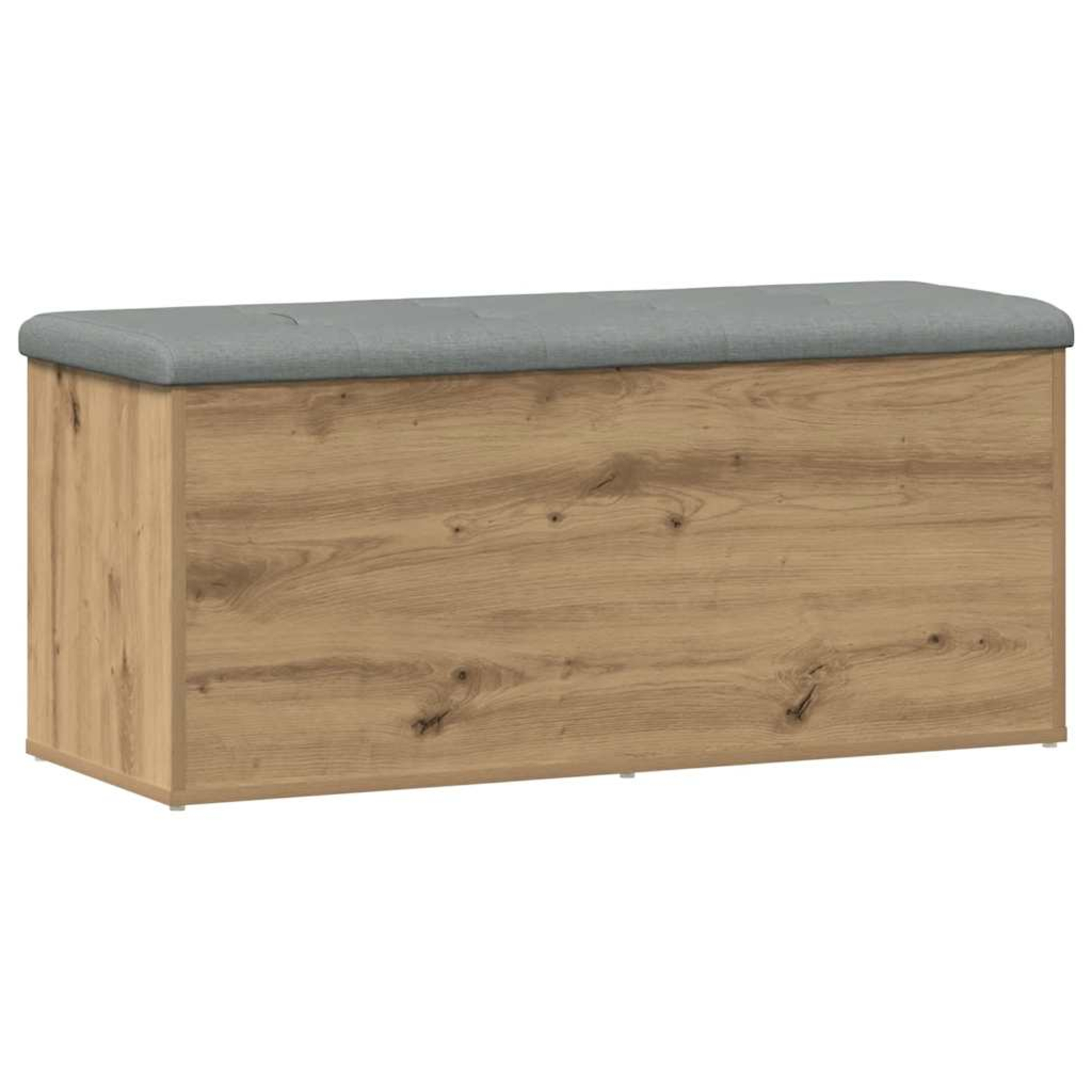 Banc de rangement chêne artisanal 102x42x45 cm bois d'ingénierie