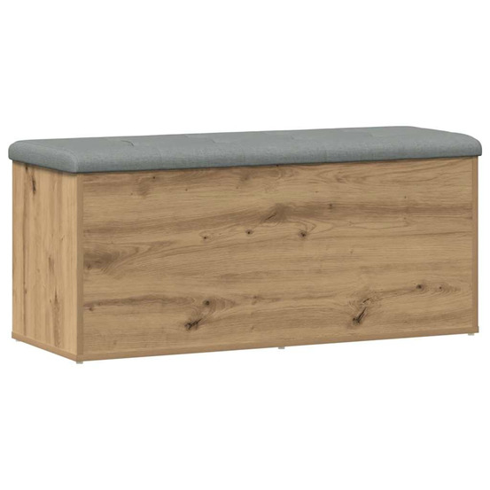 Banc de rangement chêne artisanal 102x42x45 cm bois d'ingénierie