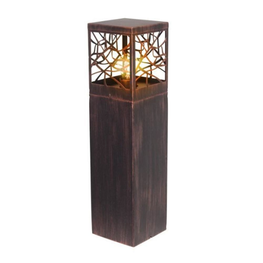 Borne extérieure whitney - - coloris rouille - métal/plastique e27 1x52w