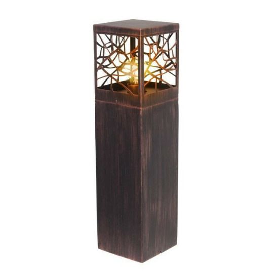 Borne extérieure whitney - - coloris rouille - métal/plastique e27 1x52w