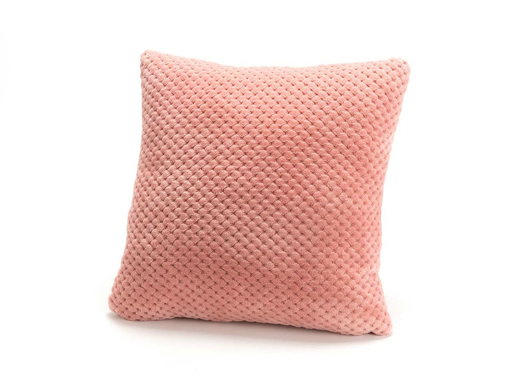Coussin + housse damier rose