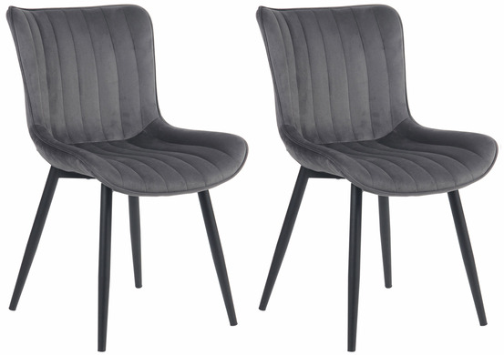 Lot de 2 chaises largo en velours