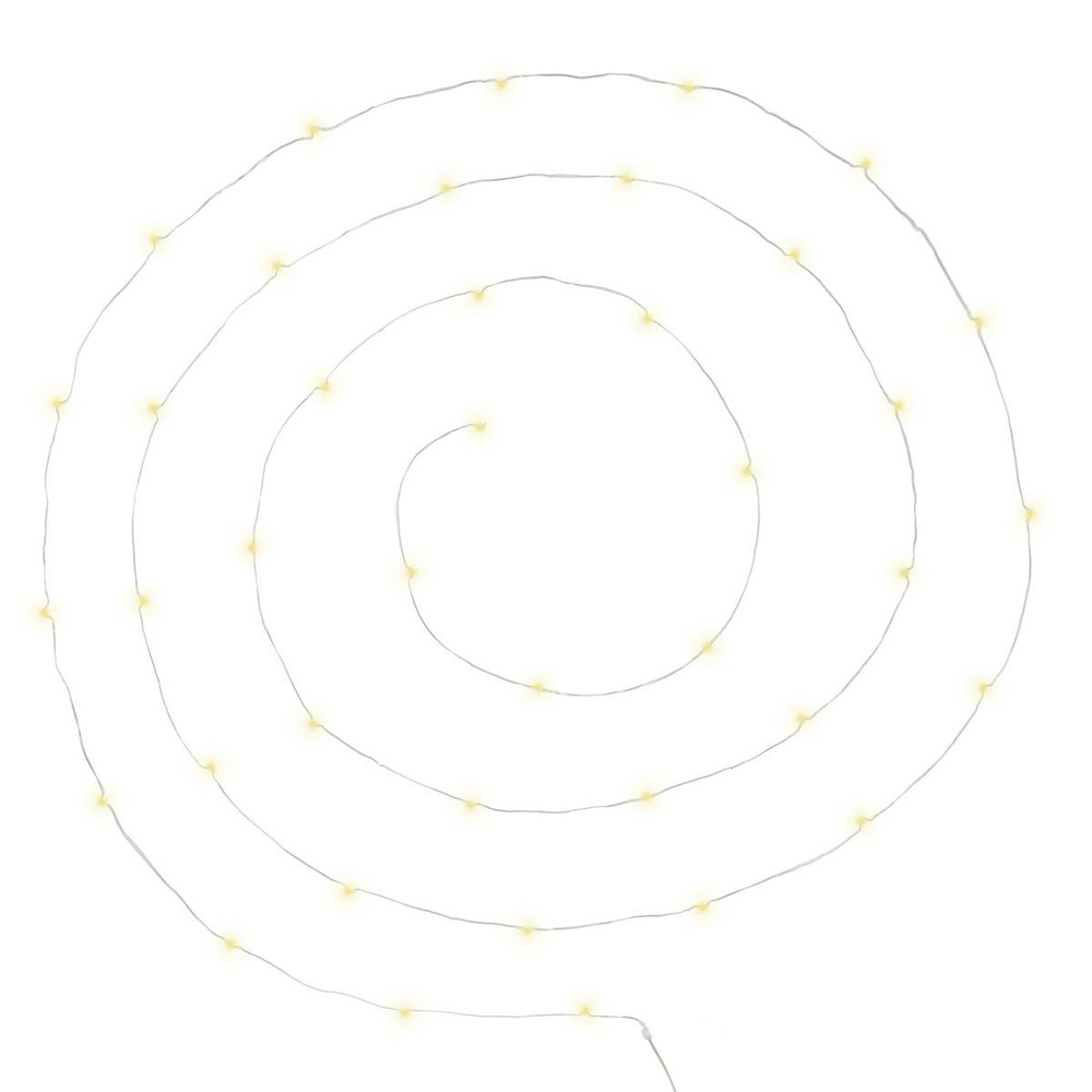 Guirlandes - 40 micro led - argent et blanc chaud - l400 cm