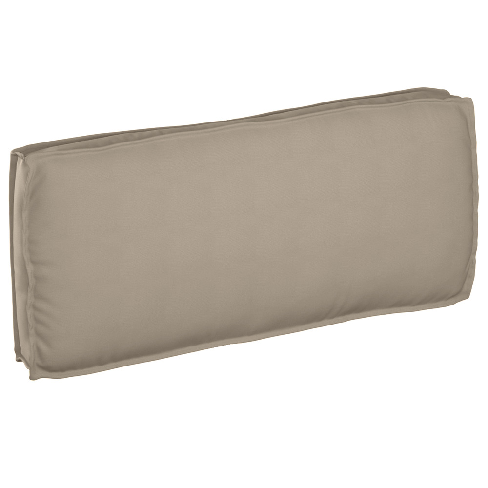 Coussin de palette taupe 120x50x12 cm en tissu oxford pour siège/dossier