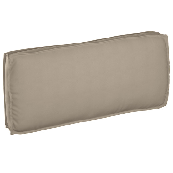 Coussin de palette taupe 120x50x12 cm en tissu oxford pour siège/dossier
