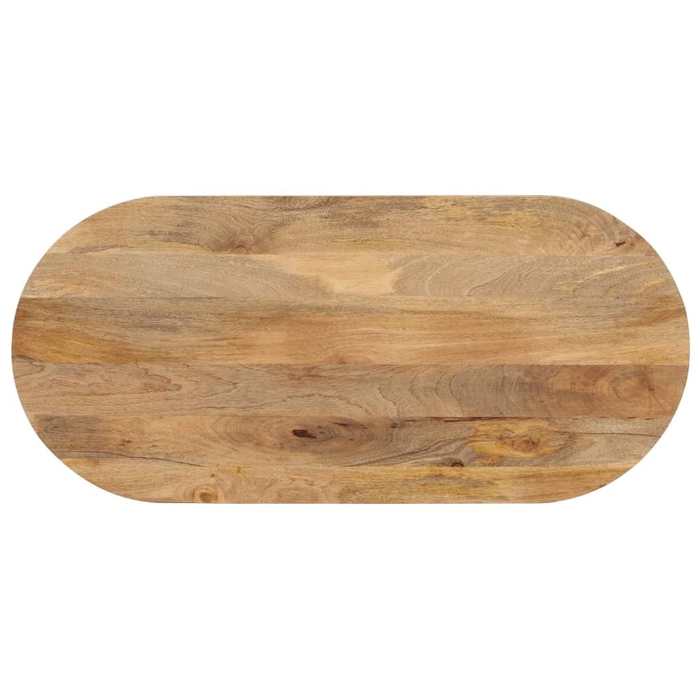 Dessus de table 100x40x2,5 cm ovale bois massif de manguier
