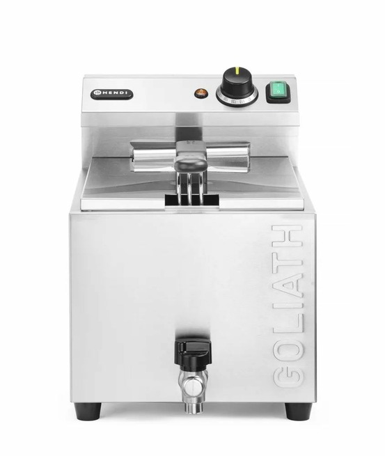 Friteuse xl avec robinet de vidange hendi goliath, 10l, 400v/10200w, 300x585x(h)392mm - hendi