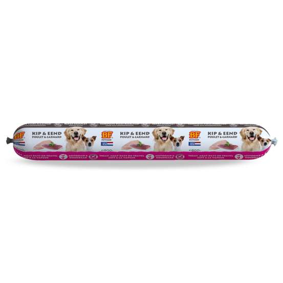 Saucisse au poulet et canard pour chien, 800g