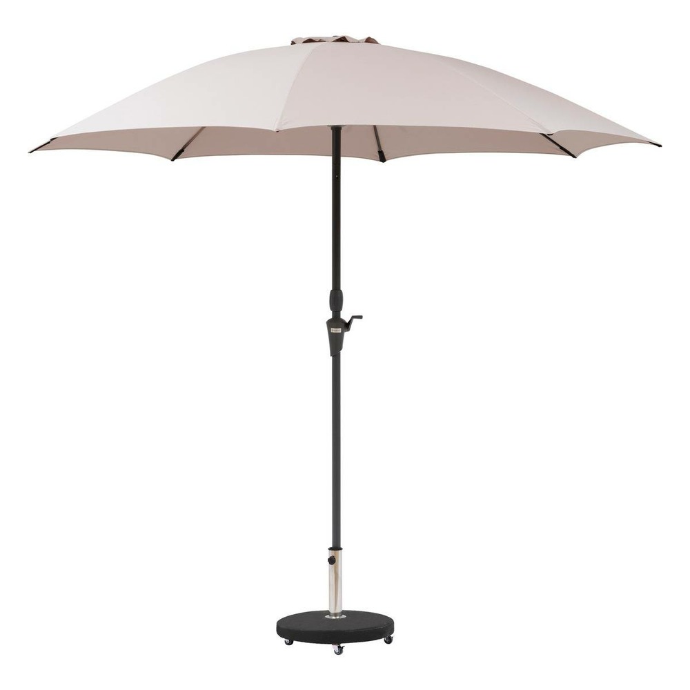 Parasol droit rond sisko taupe