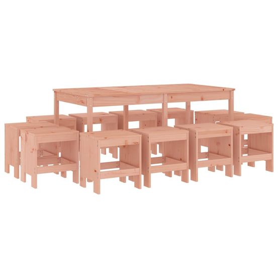 Ensemble à manger de jardin 13 pcs bois massif de douglas