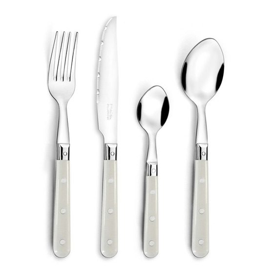 Bistro-club crème - pot 24 couverts de table