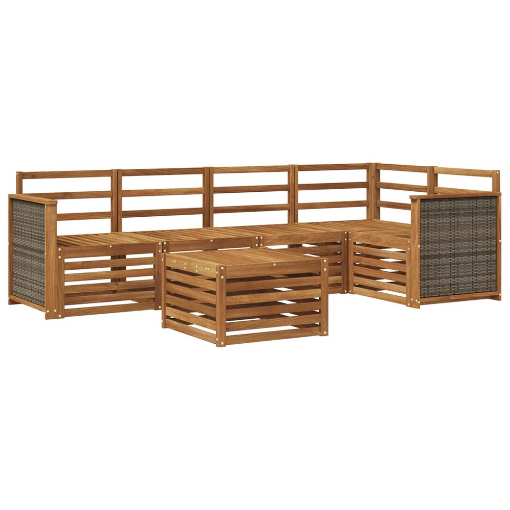 Ensemble de canapés d'extérieur 5 pc naturel