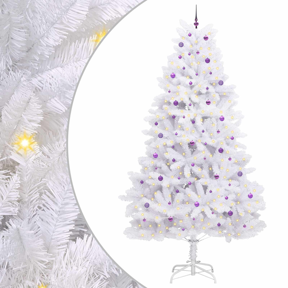 Sapin de noël artificiel à branches articulées blanc 300 cm