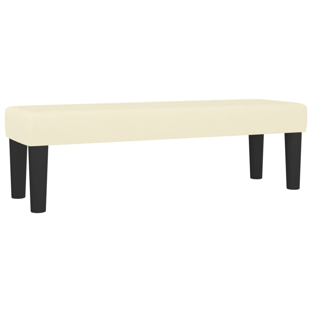 Banc crème 100x30x30 cm similicuir