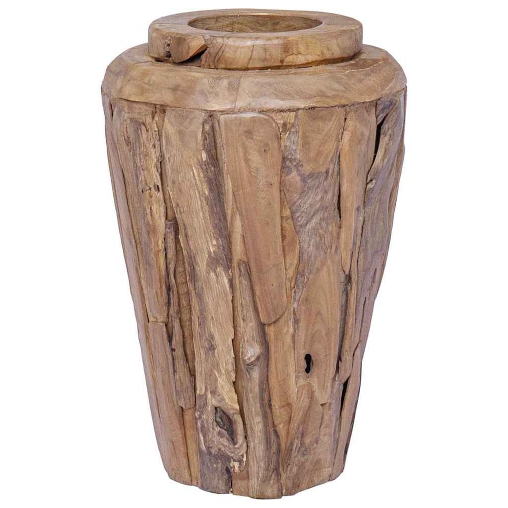 Vase de décoration 40 x 60 cm bois de teck solide