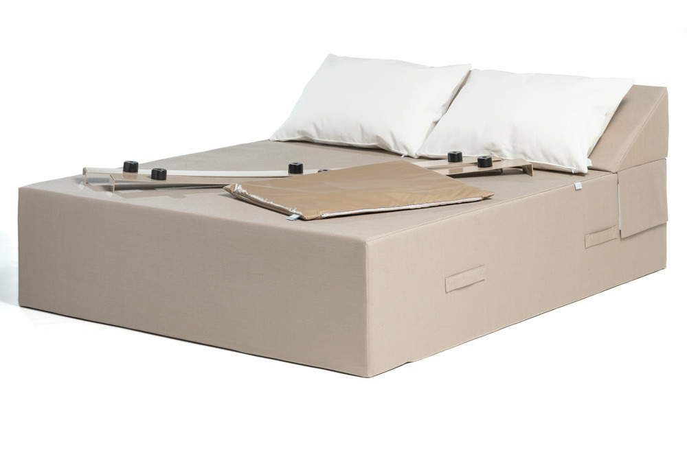 Sun pack paloma | 1 lit de piscine deux places 180x140x38cm + 2 coussins 50x70 cm + 1 housse de protection+ 2 piètements 140cm