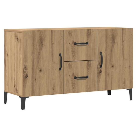 Buffet chêne artisanal 100x36x60 cm bois d'ingénierie