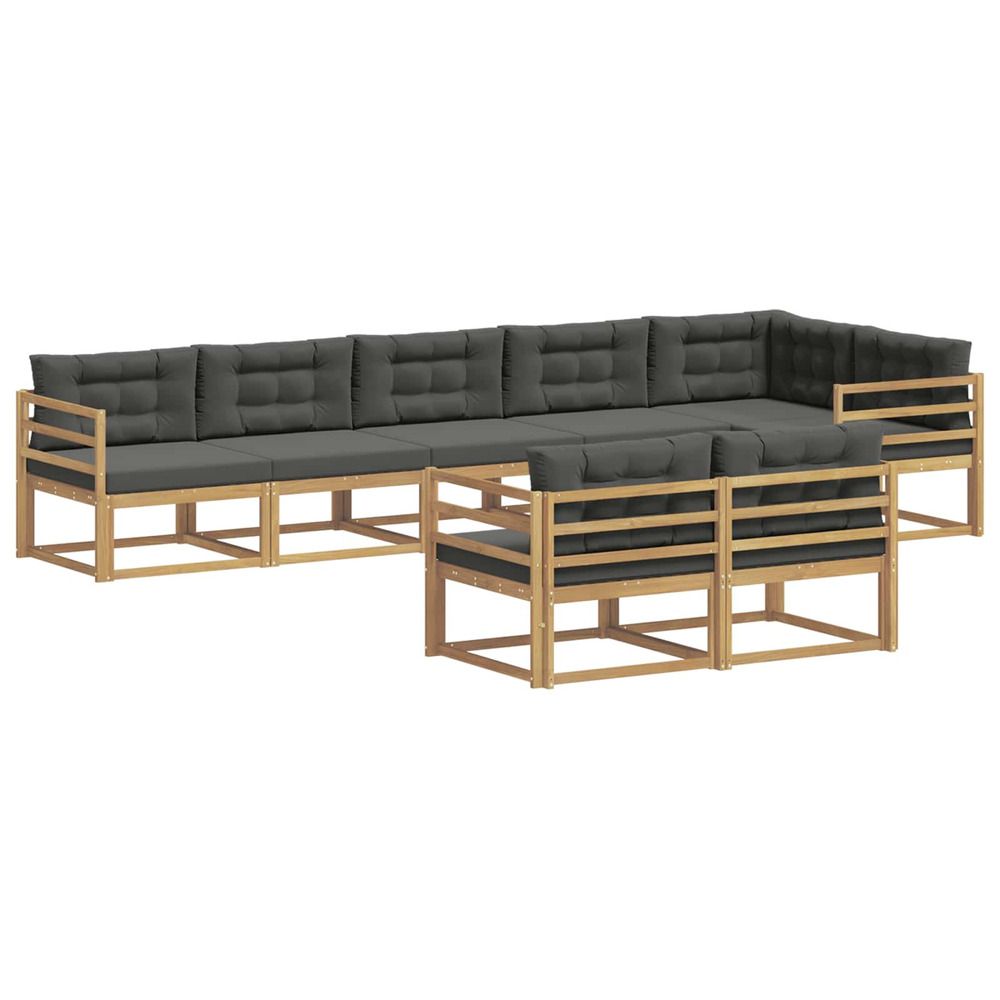 Ensemble de canapés d'extérieur 6 pc blanc et anthracite
