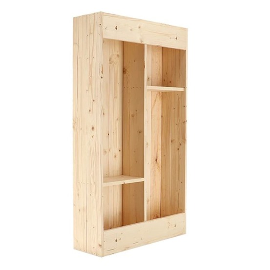 Table de bar murale avec étagère rabattable l naturel