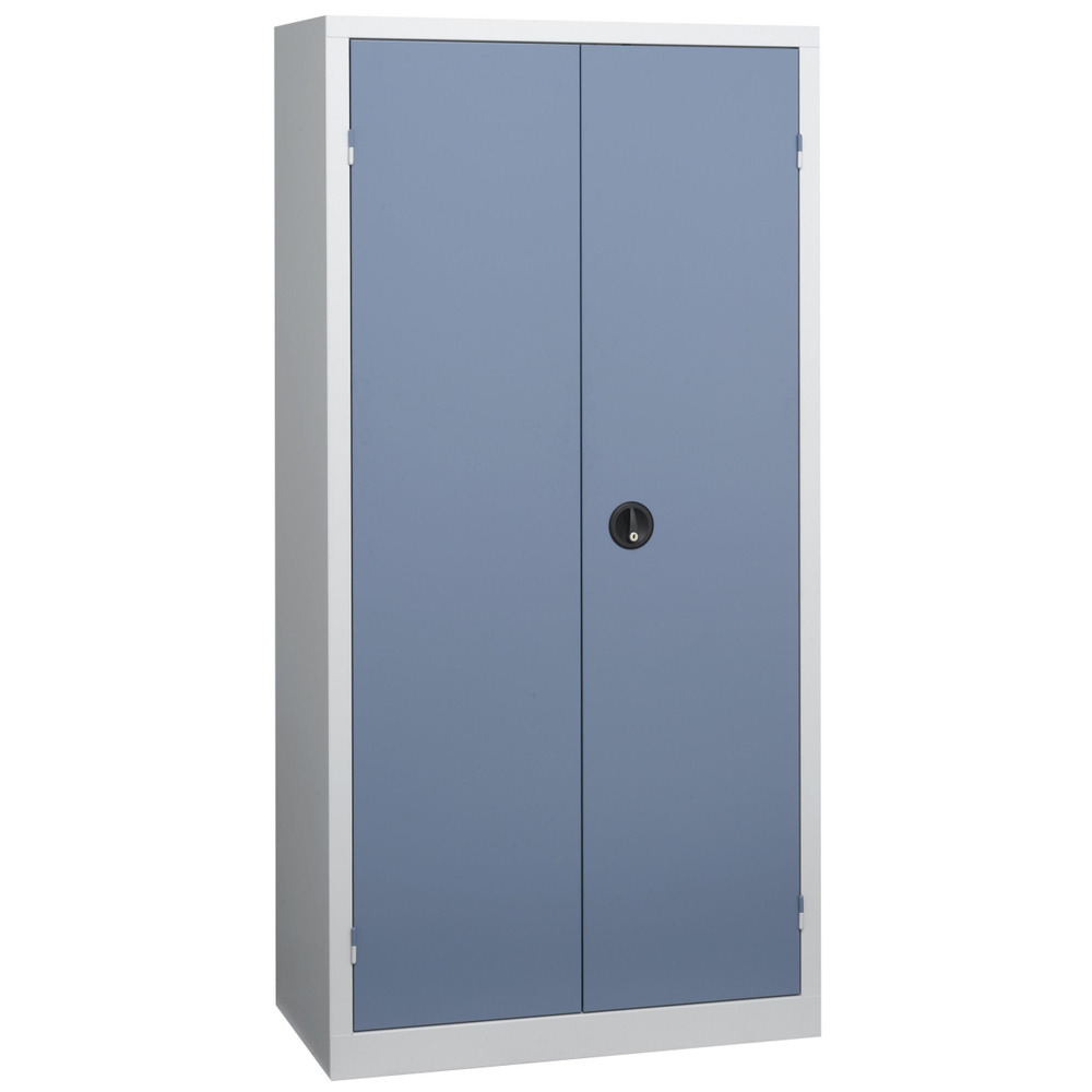 Armoire monobloc industrielle 120 x 53 x 198 cm gris et bleu