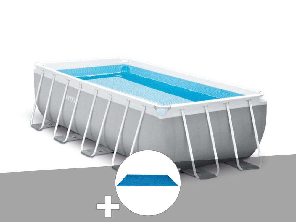 Kit piscine tubulaire prism frame rectangulaire 4,00 x 2,00 x 1,00 m + bâche à
