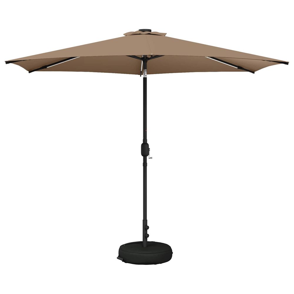 Parasol de jardin avec lumières led et base 300 x 300 cm