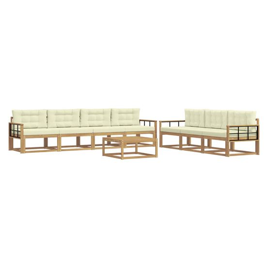 Ensemble de canapés d'extérieur 7 pc blanc et crème