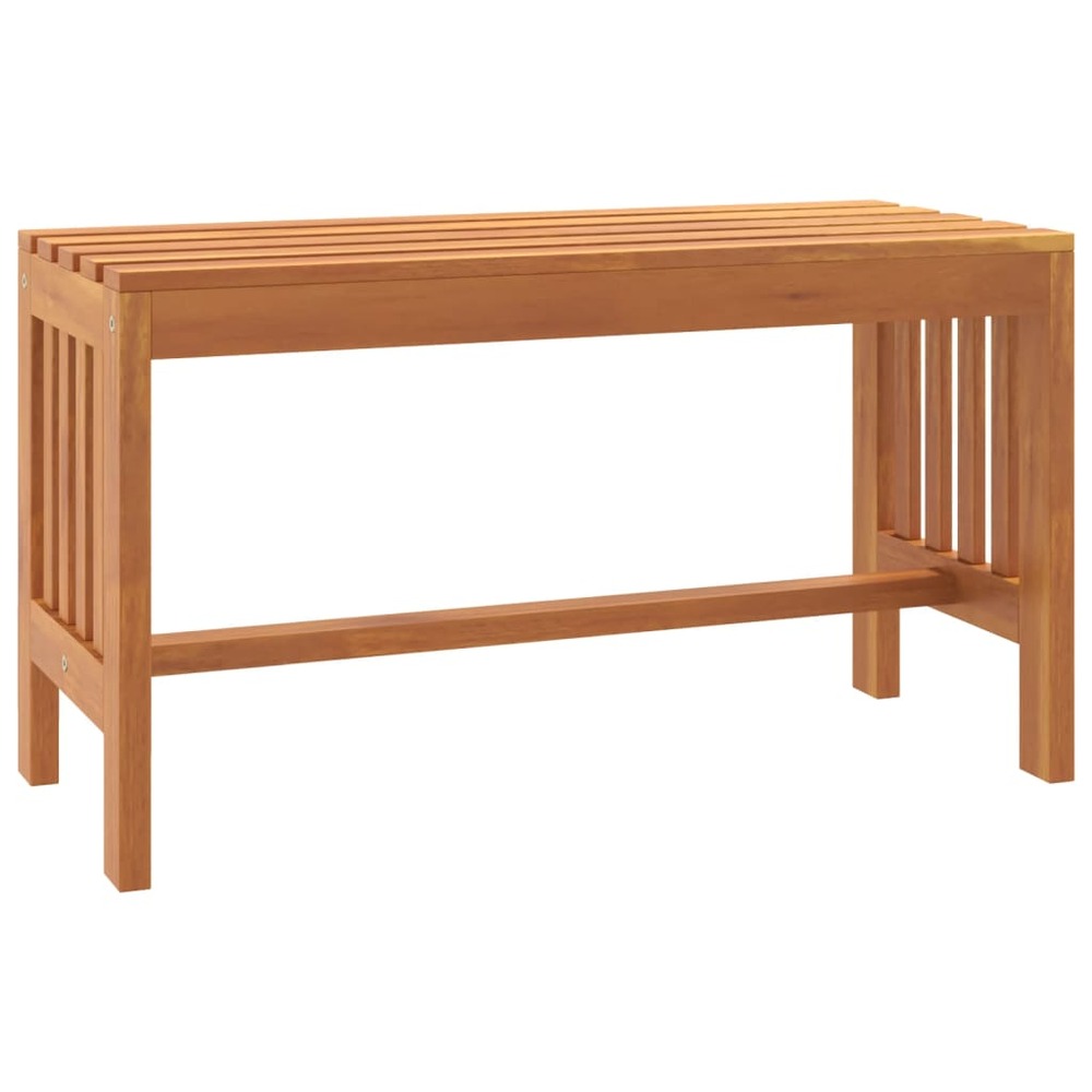 Banc de jardin meuble de patio d'extérieur terrasse 80 cm bois massif d'eucalyptus