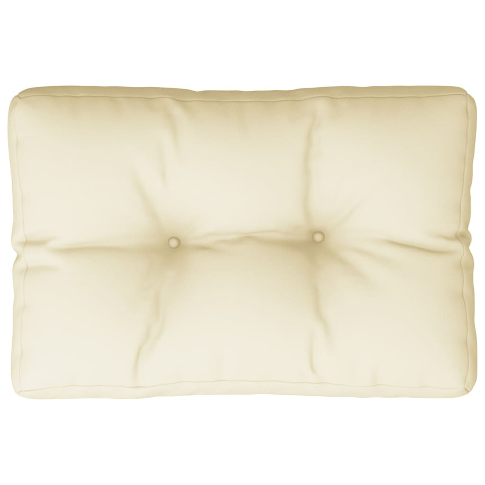 Coussin de palette crème 50x40x12 cm tissu