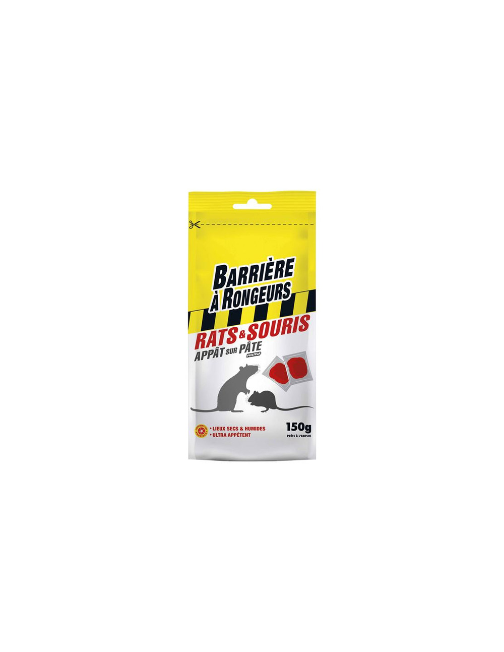 Rats souris appât sur pate 10 doses 15g 150g /nc - barriere a rongeurs