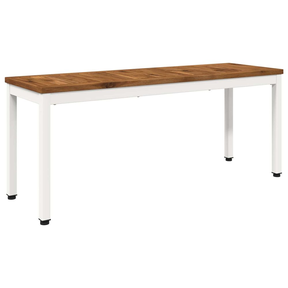 Banc de jardin 108,5 x 35 x 45 cm bois d'acacia massif