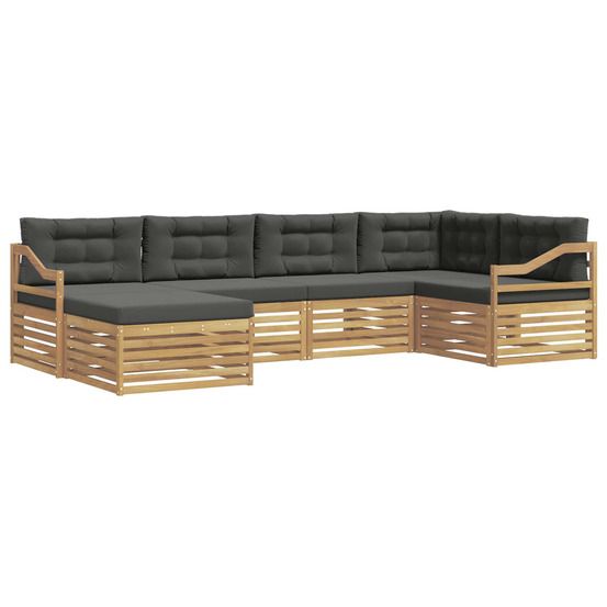 Ensemble de canapés d'extérieur 6 pc blanc et anthracite