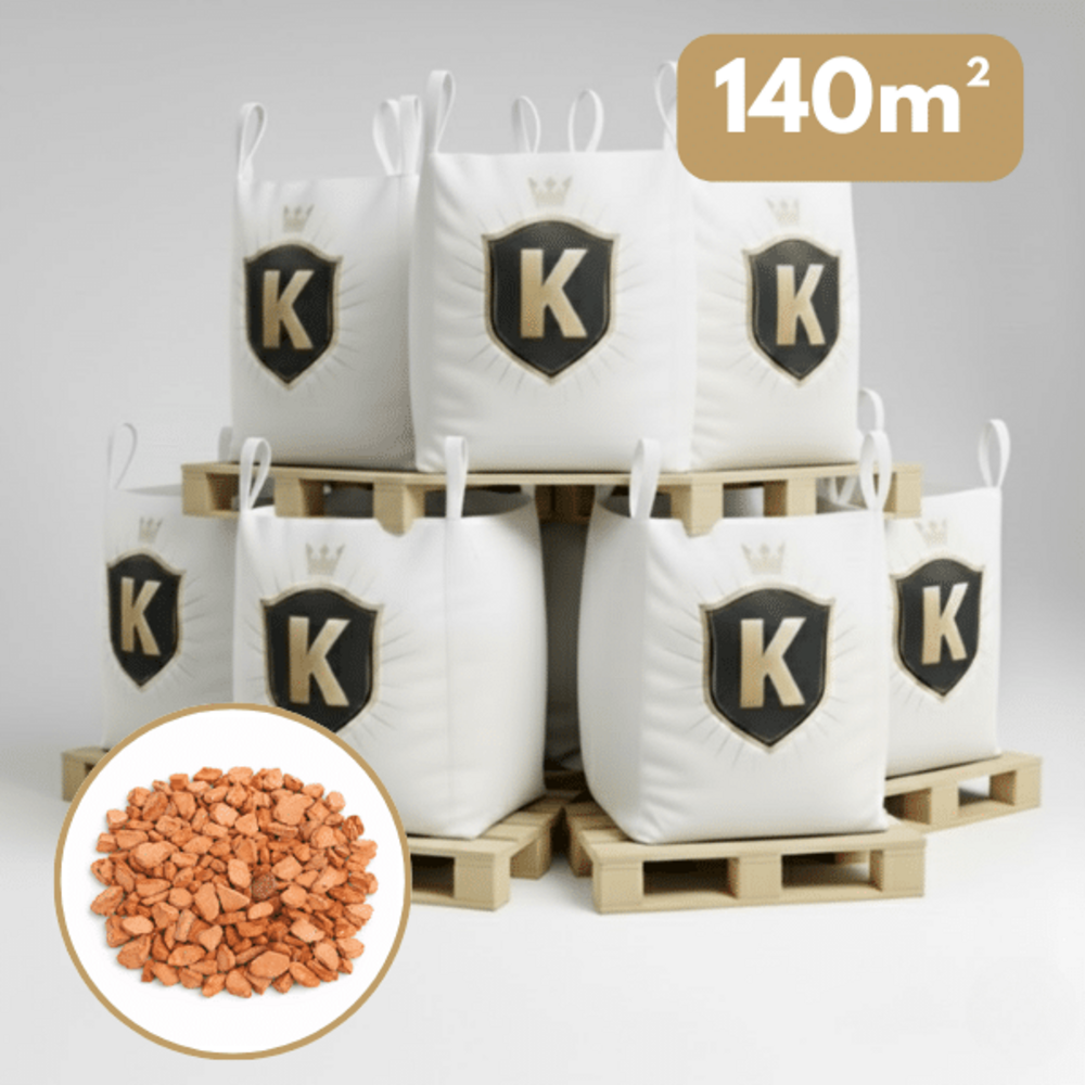 Gravier décoratif orange taronja 14/20 mm – pack 7 big bag +/- 1,5t – 140 m²