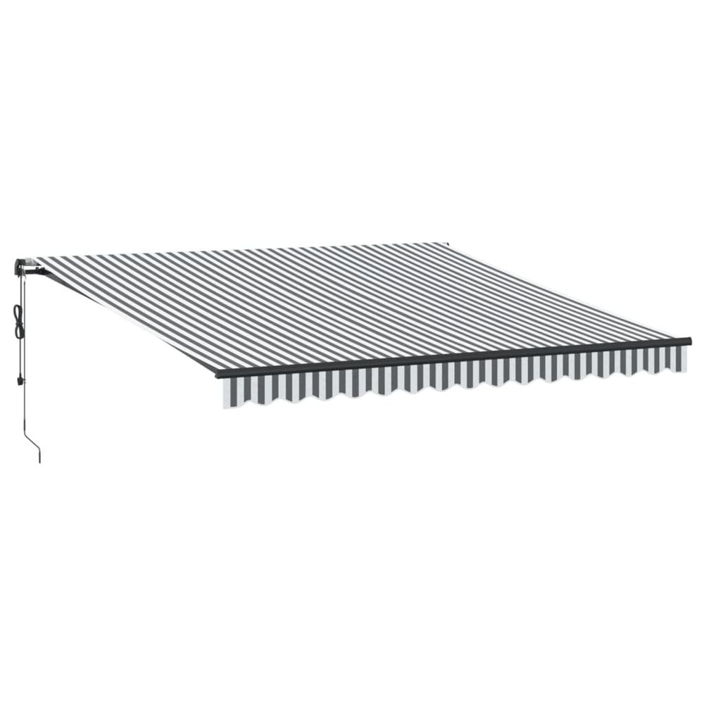 Auvent rétractable automatique avec led anthracite et blanc