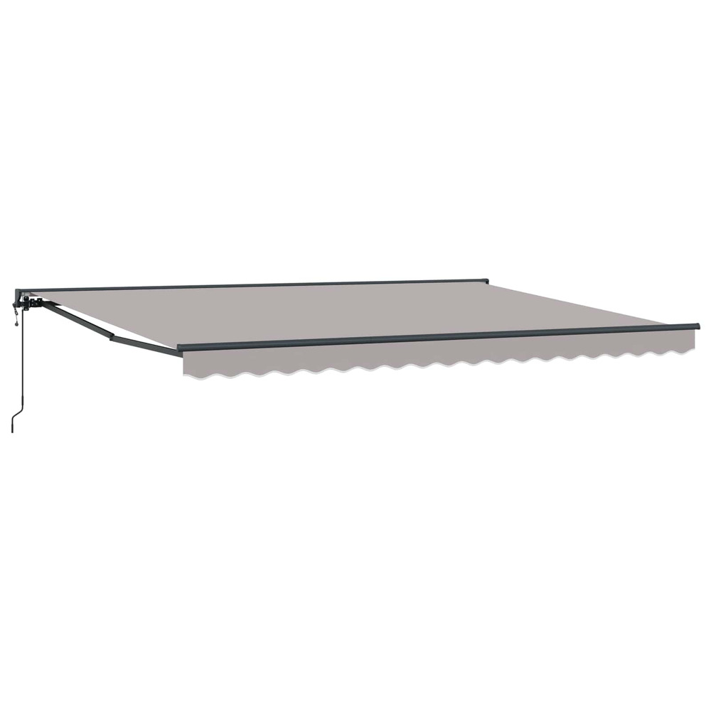 Auvent rétractable électrique gris clair et anthracite 4 x 2 m