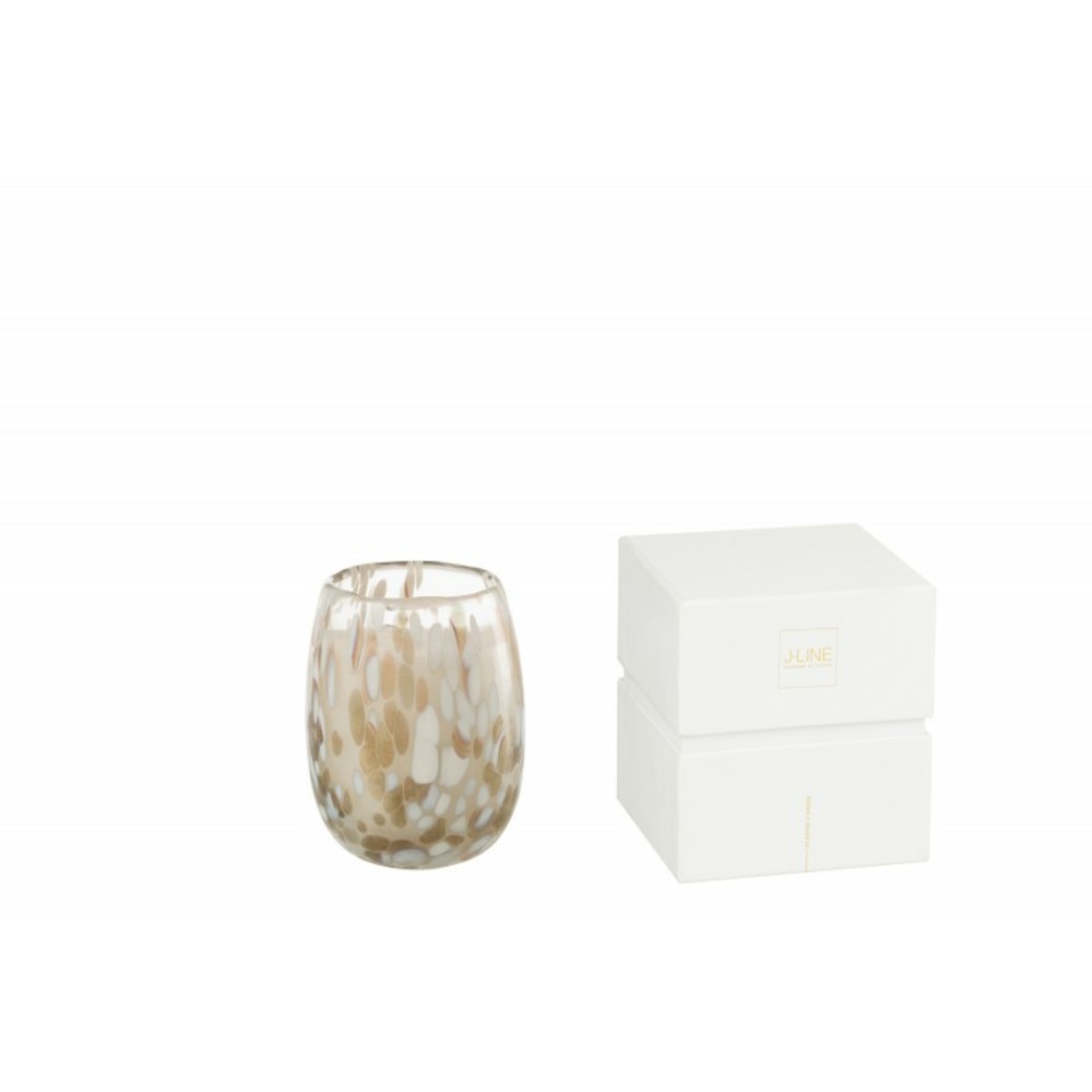 Bougie parfumée 90h dans pot en verre multicouleur 10x10x13.75 cm