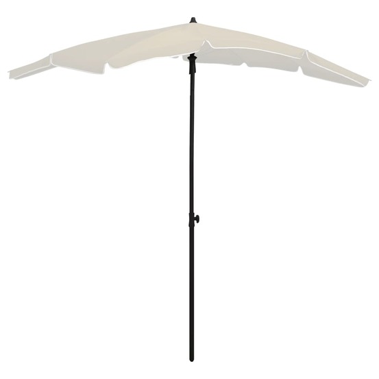 Parasol de jardin avec mât 200 x 130 cm sable