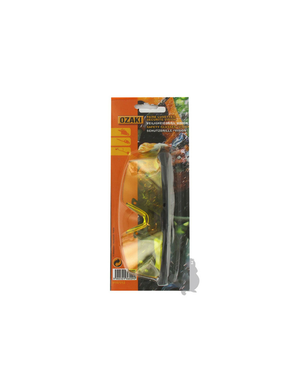 Lunettes de protection professionnelles ''vision''+ avec branches réglables télescopiques. Norme en1