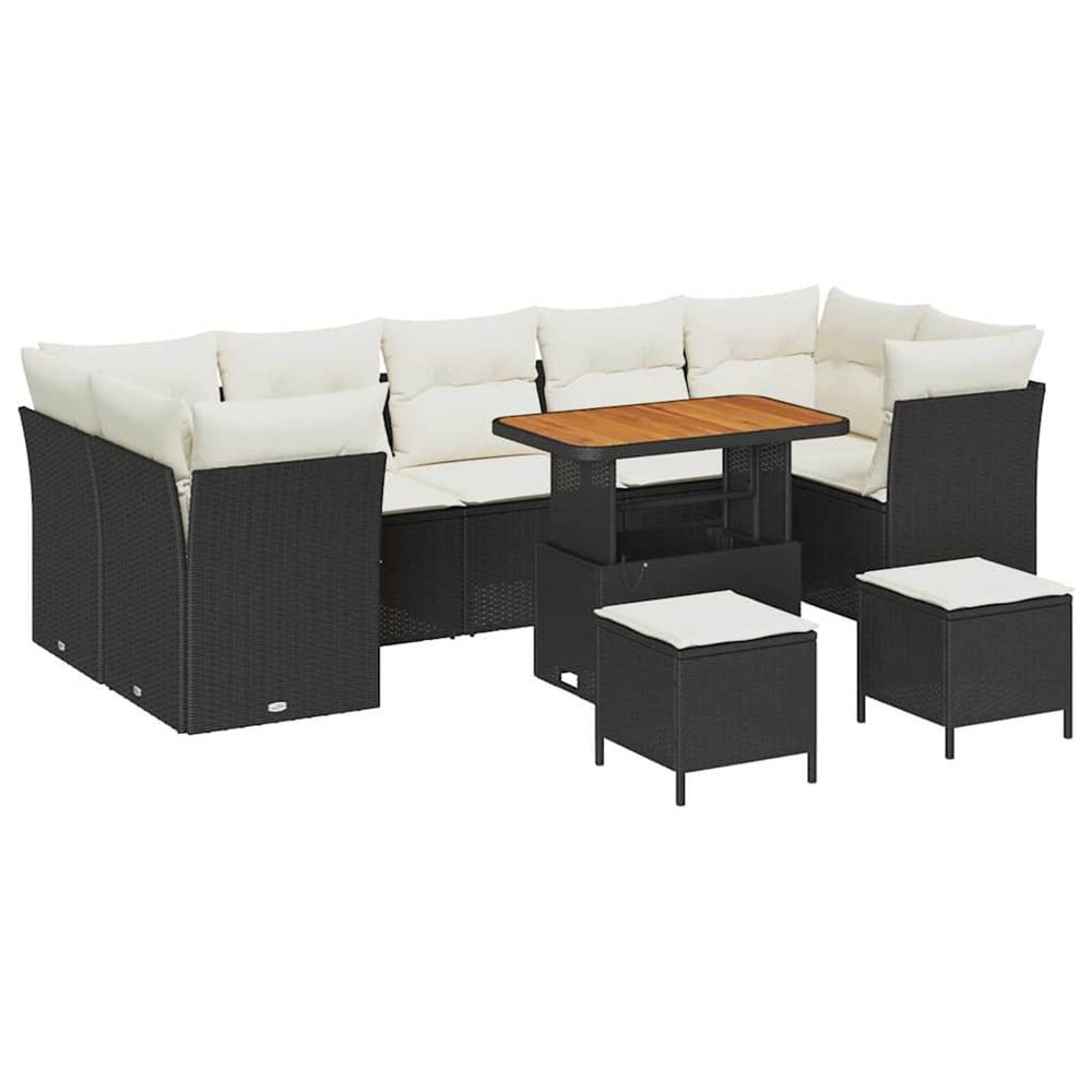 Ensemble de canapé de jardin 10 pc 7-nombre de places