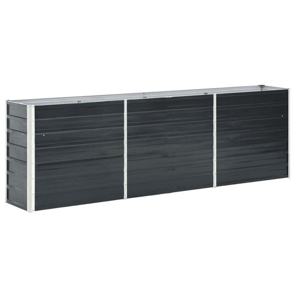 Lit surélevé de jardin acier galvanisé 240x40x77 cm anthracite