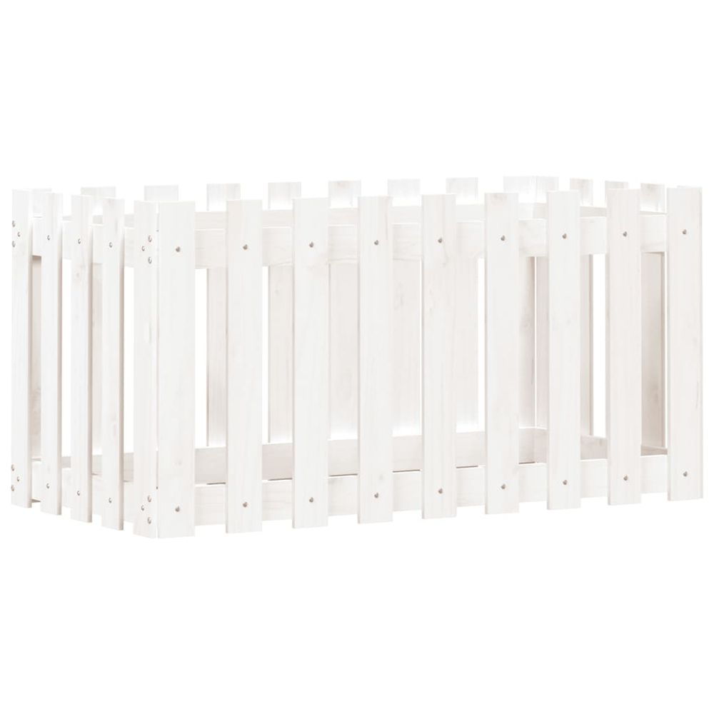 Lit surélevé de jardin design de clôture 100x50x50cm pin massif