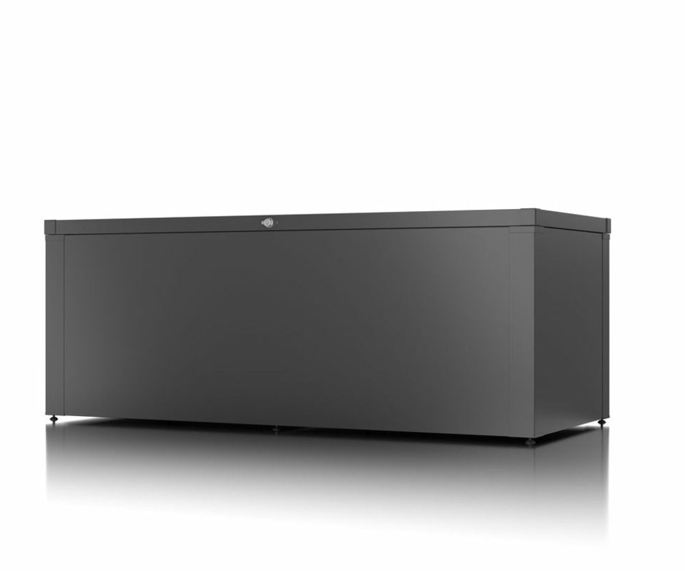 Coffre de rangement polyvalent - taille l - anthracite - 179x76,5x68,2 - acier