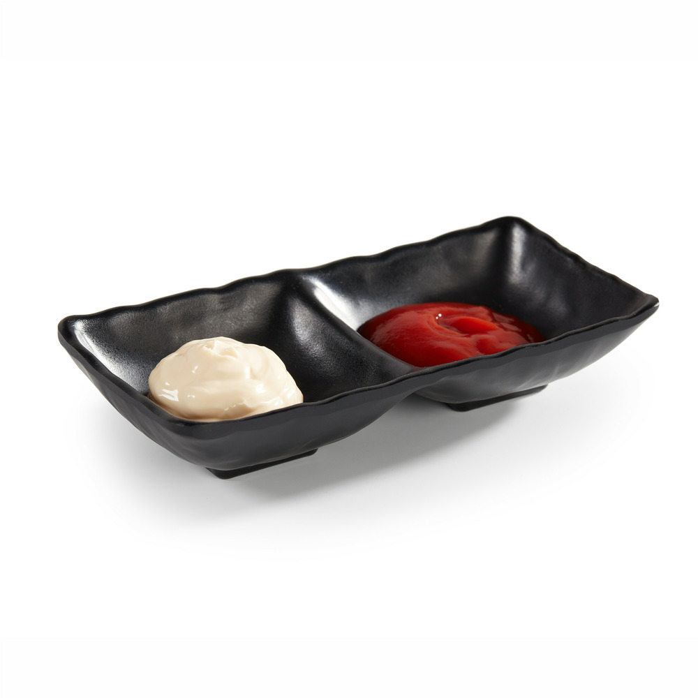 Pot à sauces en mélamine 2 compartiments - pujadas