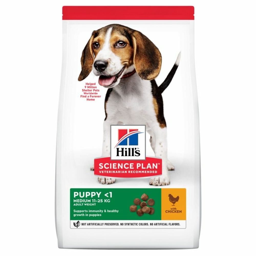 Croquettes chien science plan puppy medium poulet - hill's 14 kg